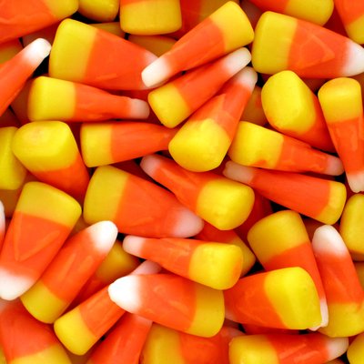 A pile of candy corn