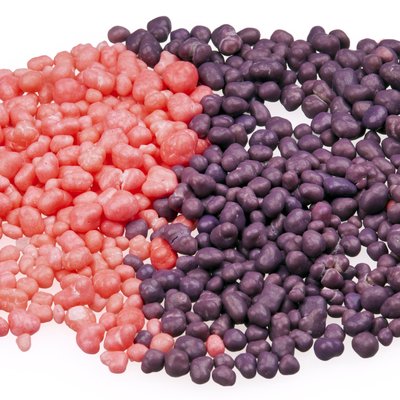 A pile of strawberry and grape Nerds